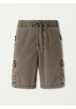 James Perse - Straight-Leg Stretch Cotton-Poplin Shorts - Men - Green - 1