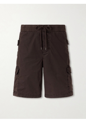 James Perse - Straight-Leg Stretch Cotton-Poplin Shorts - Men - Brown - 1