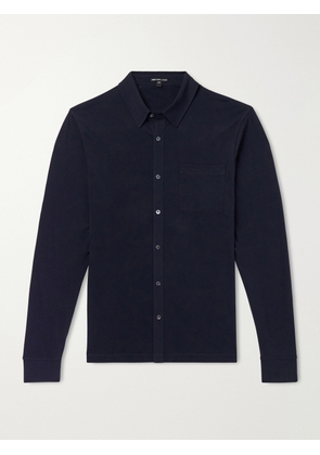James Perse - Clean Finish Slim-Fit Cotton-Jersey Shirt - Men - Blue - 1