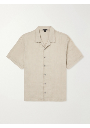 James Perse - Convertible-Collar Linen Shirt - Men - Neutrals - 1