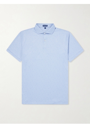 Peter Millar - Fifty-Fifty Printed Stretch-Jersey Polo Shirt - Men - Blue - S