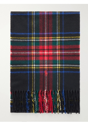 Polo Ralph Lauren - Fringed Logo-Embroidered Recycled Cashmere-Blend Scarf - Men - Multi