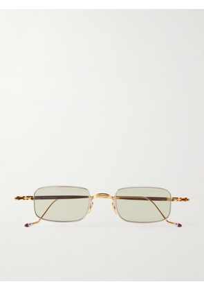 Jacques Marie Mage - Dusk Squared-Frame Metal Sunglasses - Men - Gold