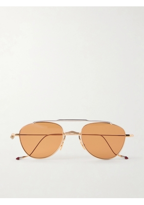 Jacques Marie Mage - Flynn Aviator-Style Gold-Tone Metal Sunglasses - Men - Gold