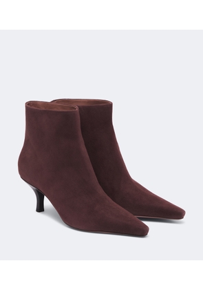 Paris Texas Rose suede ankle boots