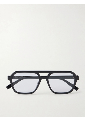 SAINT LAURENT - Aviator-Style Acetate Sunglasses - Men - Black