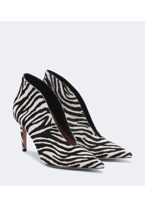 Gianvito Rossi Vania zebra-print calf hair pumps