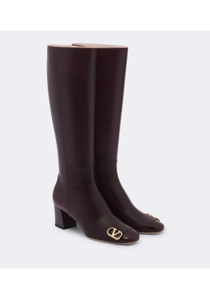 Valentino Garavani Veeside VLogo leather knee-high boots