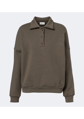 Magda Butrym Cotton-blend fleece polo sweater