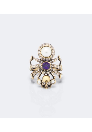 McQueen Spider embellished ring