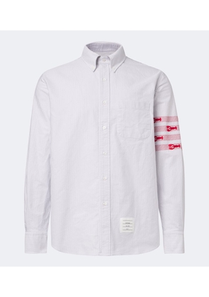 Thom Browne 4-Bar striped cotton Oxford shirt