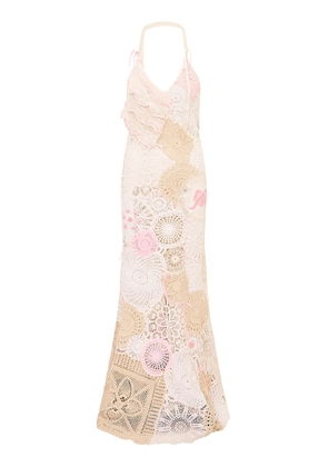 LoveShackFancy Adalita Patchwork Cotton Crochet Dress - Moda Operandi