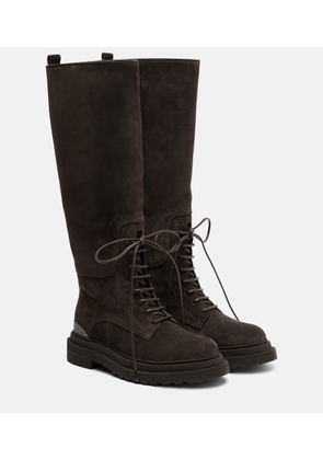Brunello Cucinelli Monili suede lace-up boots