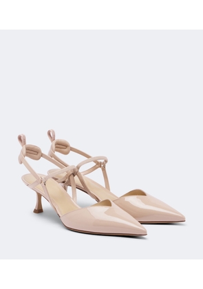 Fendi Very Colibri patent leather slingback pumps