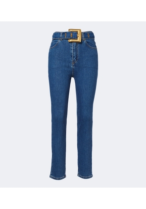 Balmain Belted high-rise cropped jeans