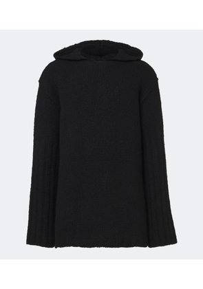 Rick Owens Hooded cashmere and silk sweater