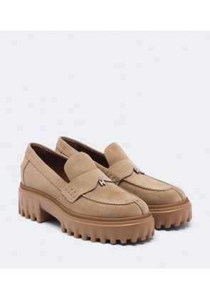 Hogan Suede platform loafers
