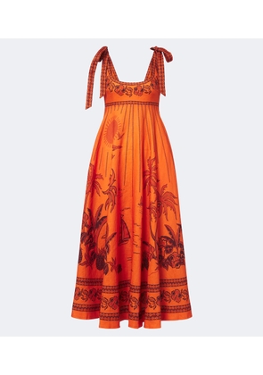 Alemais Boathouse printed linen midi dress
