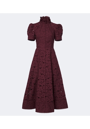 Rebecca Vallance Kitsu cotton guipure lace midi dress