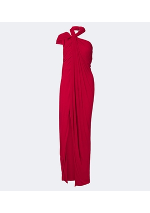 Balmain Draped jersey crepe gown