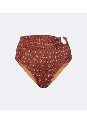 Johanna Ortiz Gathered printed bikini bottom