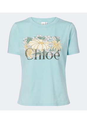 Chloe Logo printed cotton jersey T-shirt