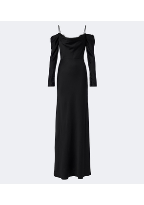 Rebecca Vallance Noire off-shoulder gown