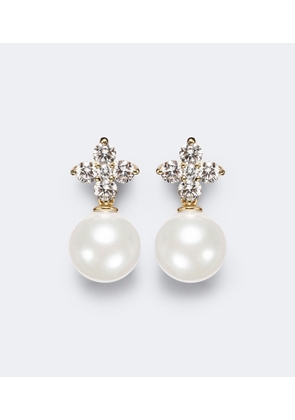 Bucherer Fine Jewellery Bloom 18kt gold earrings with pearls and diamonds