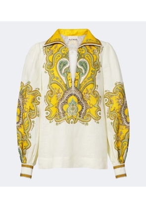 Alemais Porter printed linen blouse