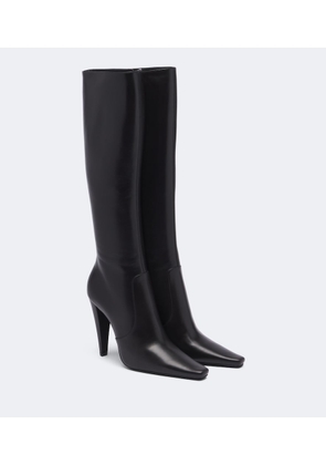 Saint Laurent 77 leather knee-high boots