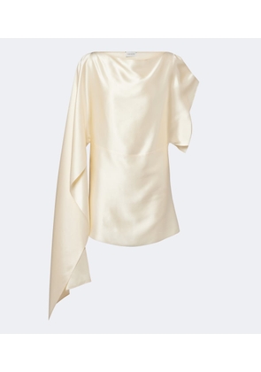 Magda Butrym Asymmetric draped silk satin top