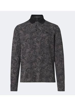 Etro Printed cotton pique polo shirt