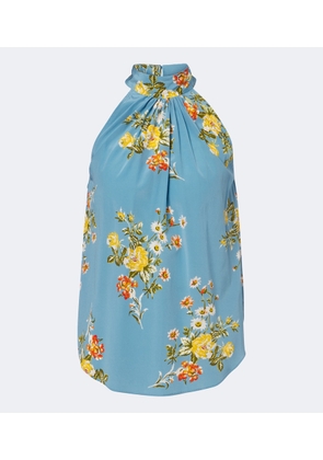 Veronica Beard Kovi floral halterneck silk-blend top