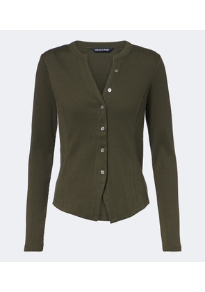Veronica Beard Cordis ribbed-knit cotton-blend cardigan