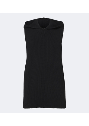 Rick Owens Hooded ribbed-knit virgin wool tank top