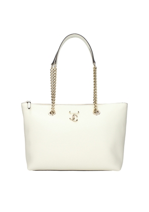 Jimmy Choo White Leather Shoulder Bag