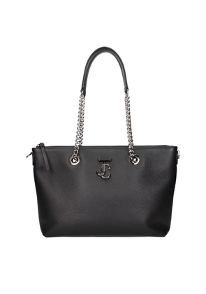 Jimmy Choo Black Leather Shoulder Bag