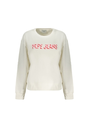 Pepe Jeans White Cotton Women's Sweatshirt - XS