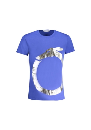 Trussardi Blue Cotton Men T-Shirt - L