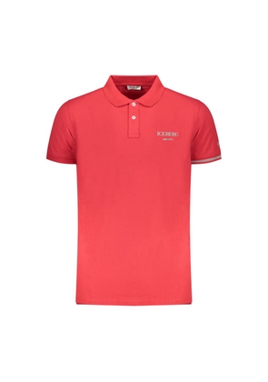 Iceberg Red Cotton Mens Polo Shirt - L
