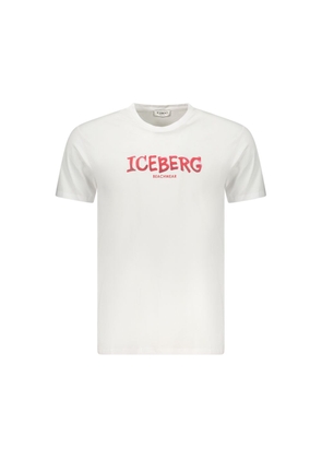 Iceberg Bianco Cotton Men T-Shirt - M