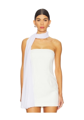 Casa Clara Tahlia Chiffon Scarf in White.