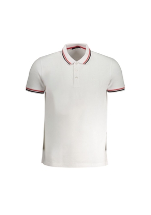 Cavalli Class Bianco Cotton Men's Polo Shirt - L