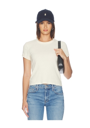 MOTHER The Itty Bitty Ringer in White. Size XS. Also in S, M, L, XL.