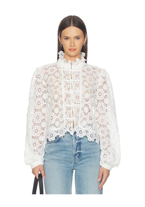LIONESS Overtime Blouse in White. Size 4. Also in 6, 8, 10, 12.