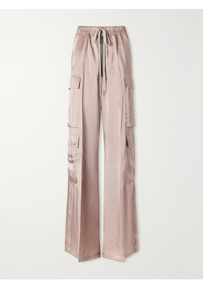 Rick Owens - Cargobelas Charmeuse Wide-leg Pants - Pink - IT38,IT40,IT42,IT44,IT46,IT48