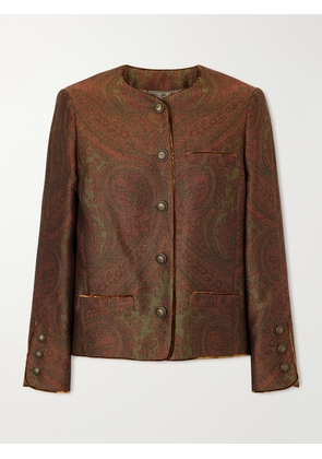 Etro - Paisley-jacquard Crepe Blazer - Green - IT38,IT40,IT42,IT44,IT46,IT48