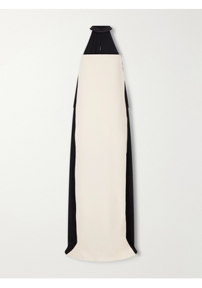 Valentino Garavani - Strapless Scarf-detailed Silk-cady Gown - Neutrals - IT36,IT38,IT40,IT42