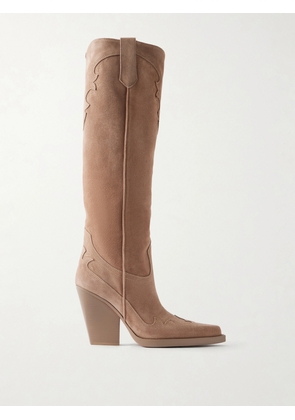 Paris Texas - El Dorado Suede Knee-high Boots - Brown - IT36,IT36.5,IT37,IT37.5,IT38,IT38.5,IT39,IT39.5,IT40,IT40.5,IT41,IT41.5,IT42