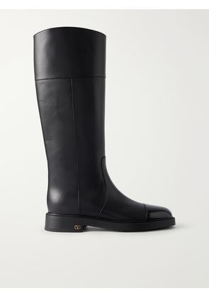 Valentino Garavani - Zimmy Leather Knee-high Boots - Black - IT36,IT36.5,IT37,IT37.5,IT38,IT38.5,IT39,IT39.5,IT40,IT41,IT42